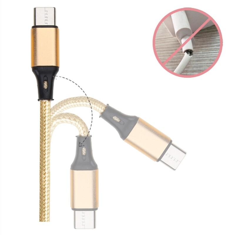 USB Charging Cable Nylon Braided Type C Micro USB 3 in1 Multi Cable gallery