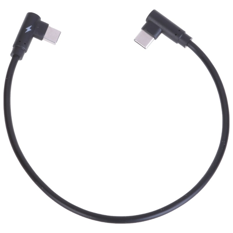 40W Type C To USB C Cable 90 Degree Angled Fast Charging Type C Data Wire 30cm gallery
