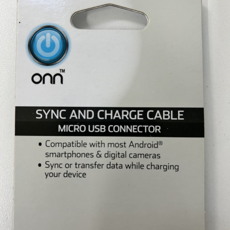NEW Onn Sync And Charge Cable Micro USB Connector Android Smartphone, Camera gallery