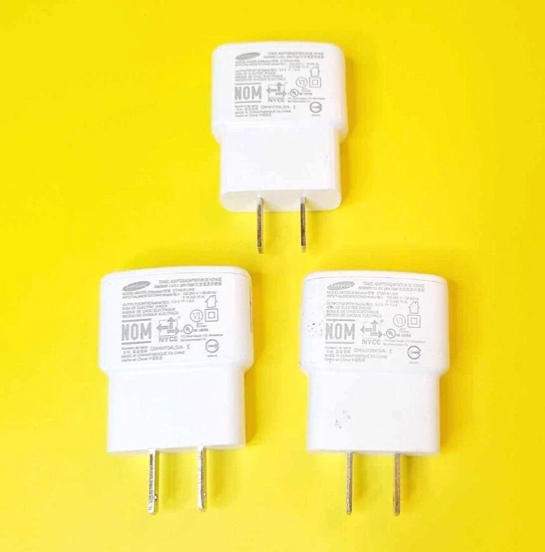 LOT 3x 100% GENUINE SAMSUNG WALL PLUG CHARGER USB AC POWER ADAPTER ETA0U61JWE gallery