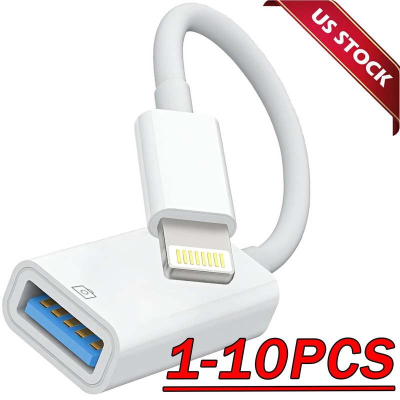 To Camera USB Female OTG Connector Adapter Cable For Apple iPhone iPad iPod Lot