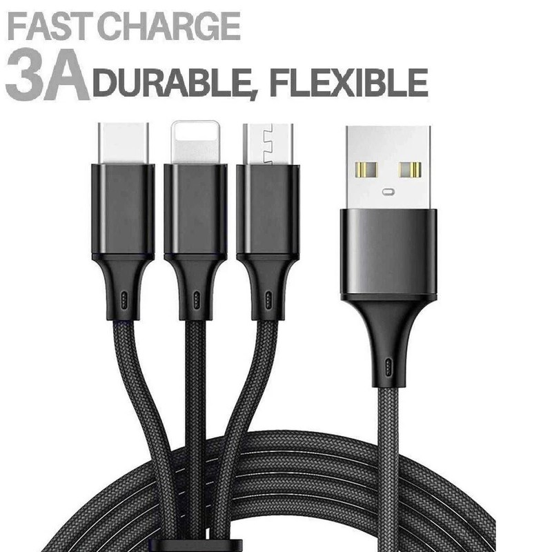 LOT NEW USB Charging Cable Universal 3 in 1 Multi Function Cell Phone Charger gallery