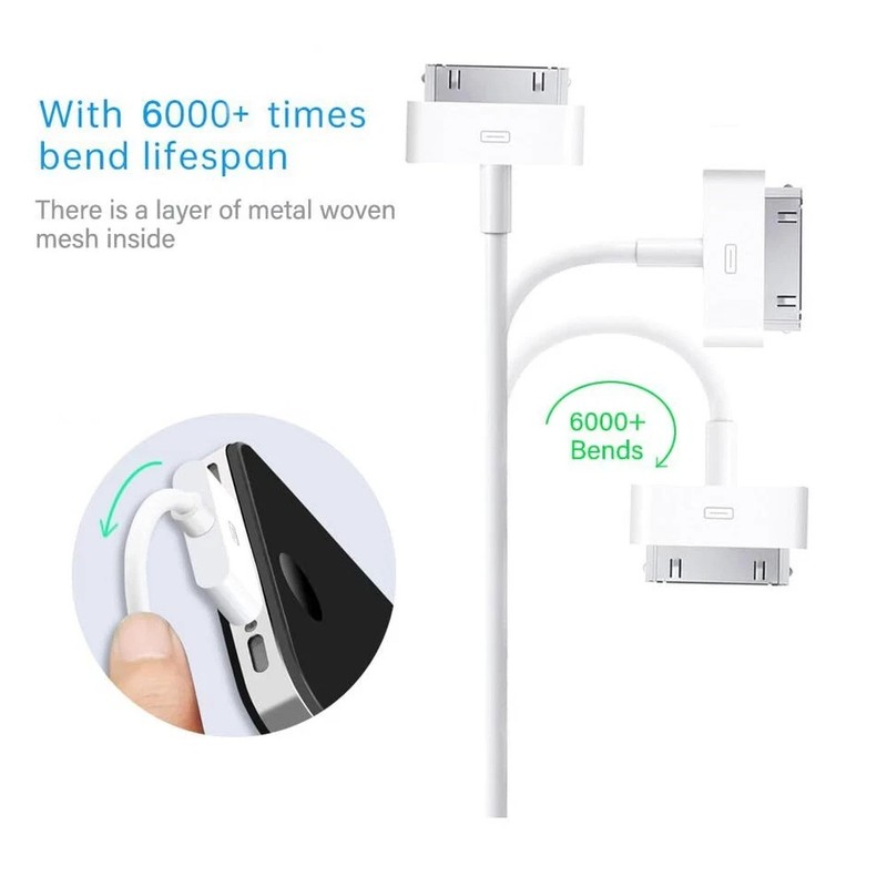 30 Pin USB Data Sync Cable Charger for Lot iPhone 4 4G 4S iPod Nano iPad 1/2/3 gallery