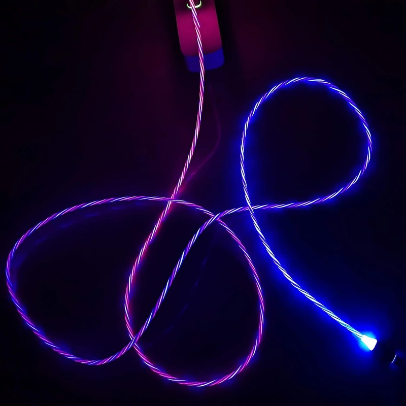 6.6ft/2m USB Cable 3A Type C Led Light Up Charging Cord 7 Colors RGB Gradual Cha gallery