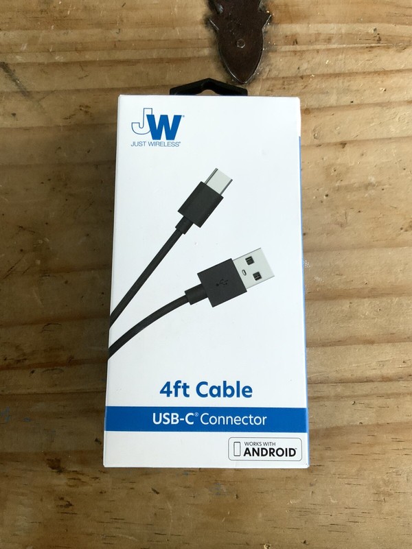 Just Wireless 4 Feet Charge Sync USB-C Charging Cable – Black