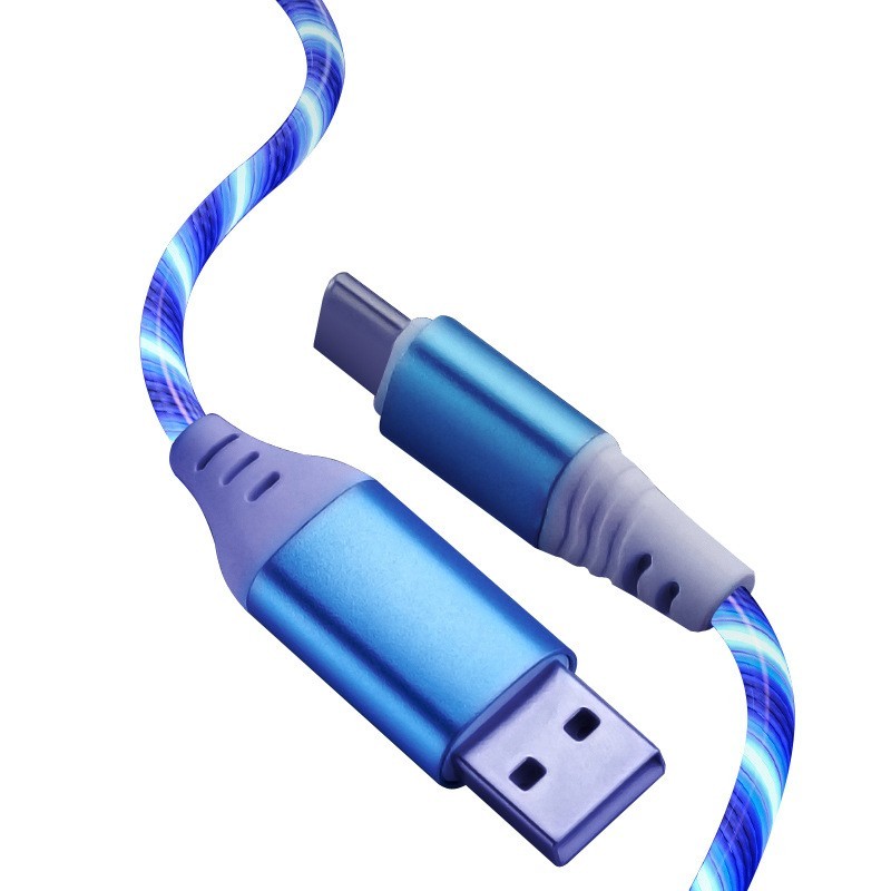 Glowing 1M USB C Charger Cable Light Up Fast Charging Cord for Samsung Galaxy,US gallery