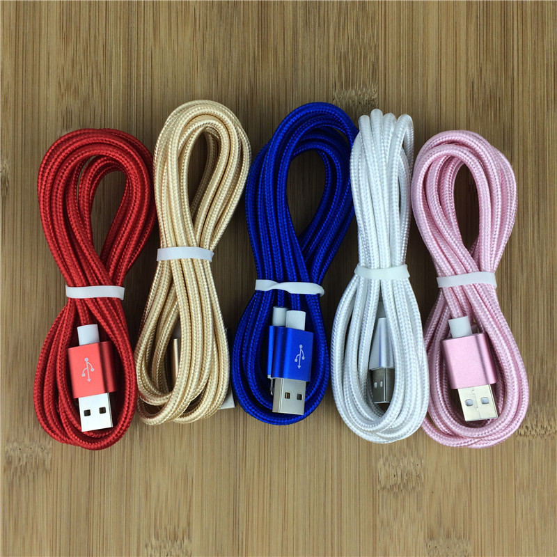 Fast Charge 1M 2M 3M Aluminum Alloy Braided Data Cable For i phone Random Color gallery