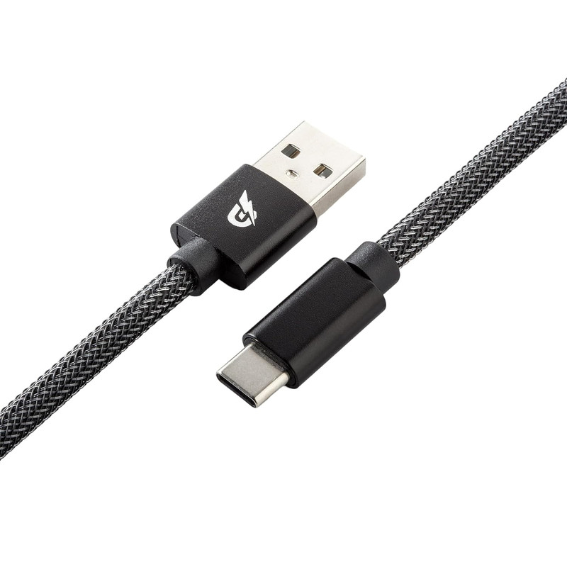 USB C Coiled Cable for Gaming Keyboard, Aluminum Aviator Connector, 1.5M USB A gallery
