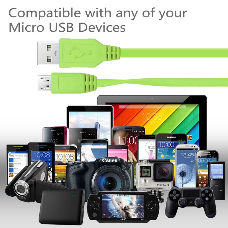 USB 2.0 A Male to Micro USB Charging Cable Lot Fire Stick, Tablet Android Phone gallery