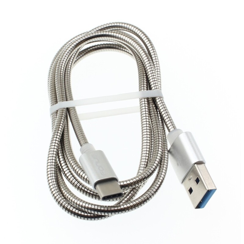 3ft Metal USB Cable Type-C Charger Cord Power Wire for Cell Phones