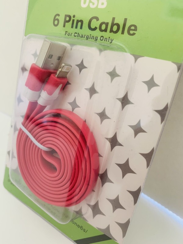 USB 6 Pin Pink 3ft/1M Cable *for Charging Only* (For iPhone and iPad) gallery