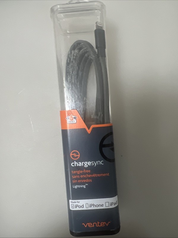 Chargesync 6 Foot tangle Free, Charging Cord For iPhone, iPod, iPad.