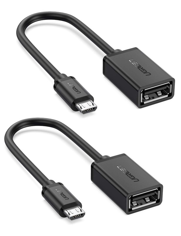 UGREEN 2 Pack On The Go Adapter Micro USB to OTG Cable for Samsung Black