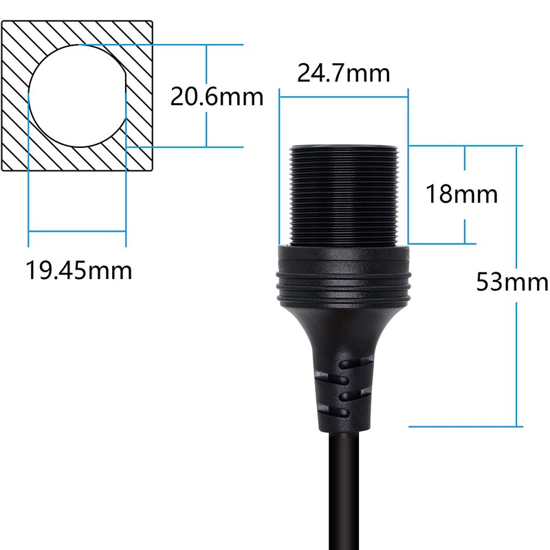 USB 2.0 A Male to Female Flush Panel Mount Extension Waterproof Cable f Car Boat gallery