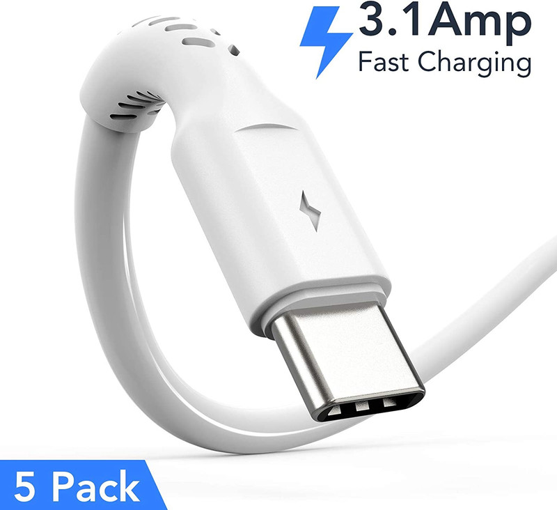 Mini 6 inch Short Charger Cable Fast Charging Cord USB A to Type C 5 Pack gallery
