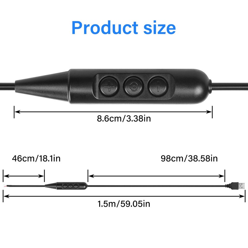 5 PCS 1.5m 4.9Ft USB Male With On/Off Switch To Stripped Ends Power Cable gallery