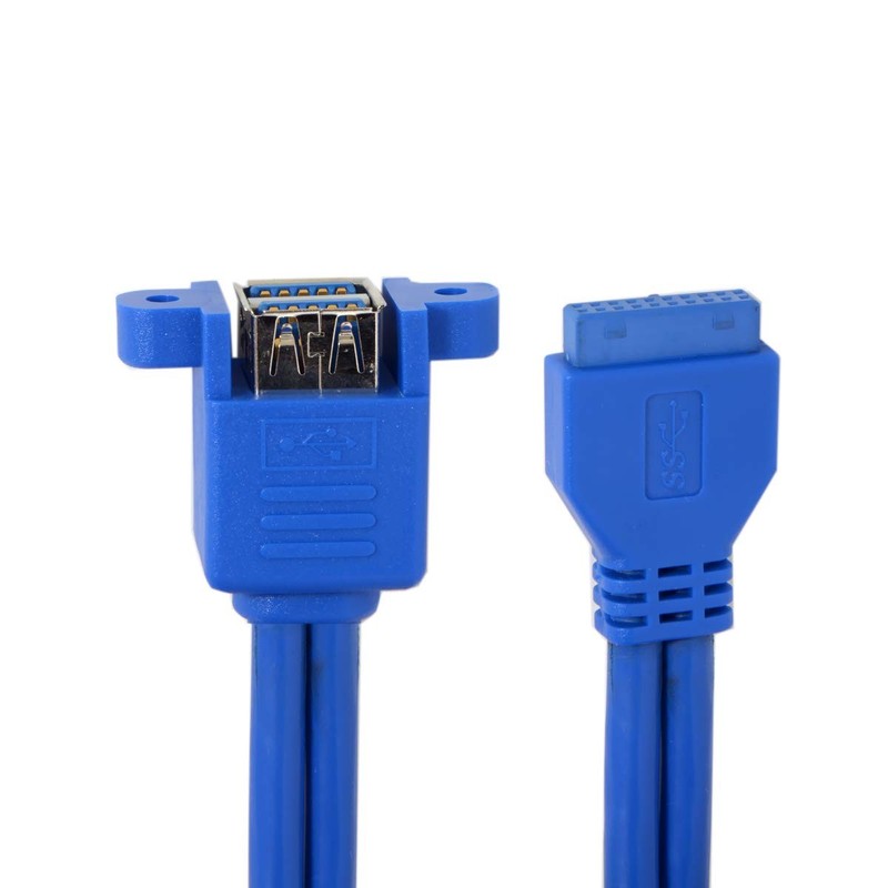 Stackable USB 3.0 Female Panel Type to Motherboard 19Pin 20Pin Header Cable 5... gallery