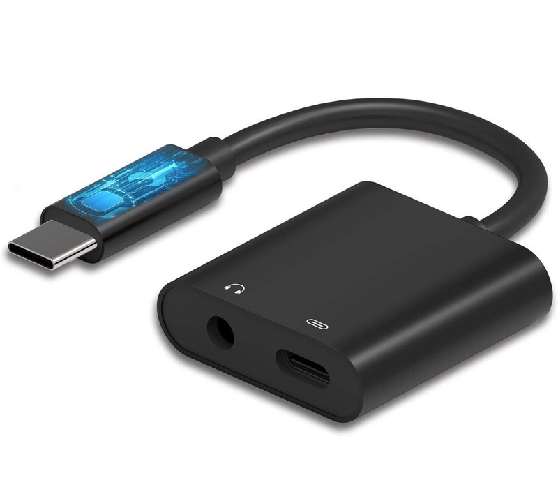 Earphone USB-C Headphone Adapter 3.5mm Jack Charger Port for Phones & Tablets