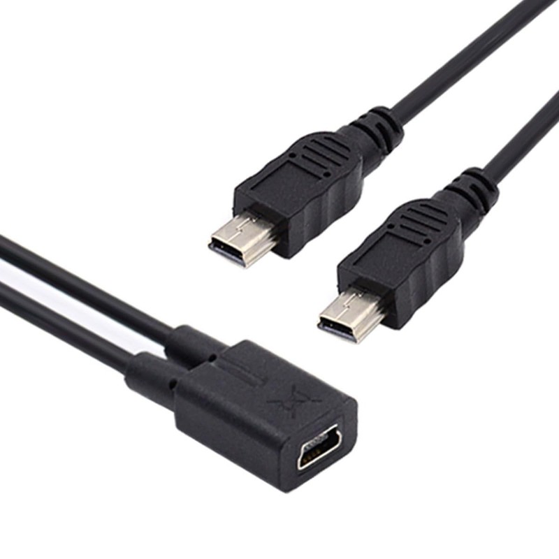 Cable Mini USB 2.0 Female DC 5V to Dual Mini USB 5Pin Splitter Extension Char…
