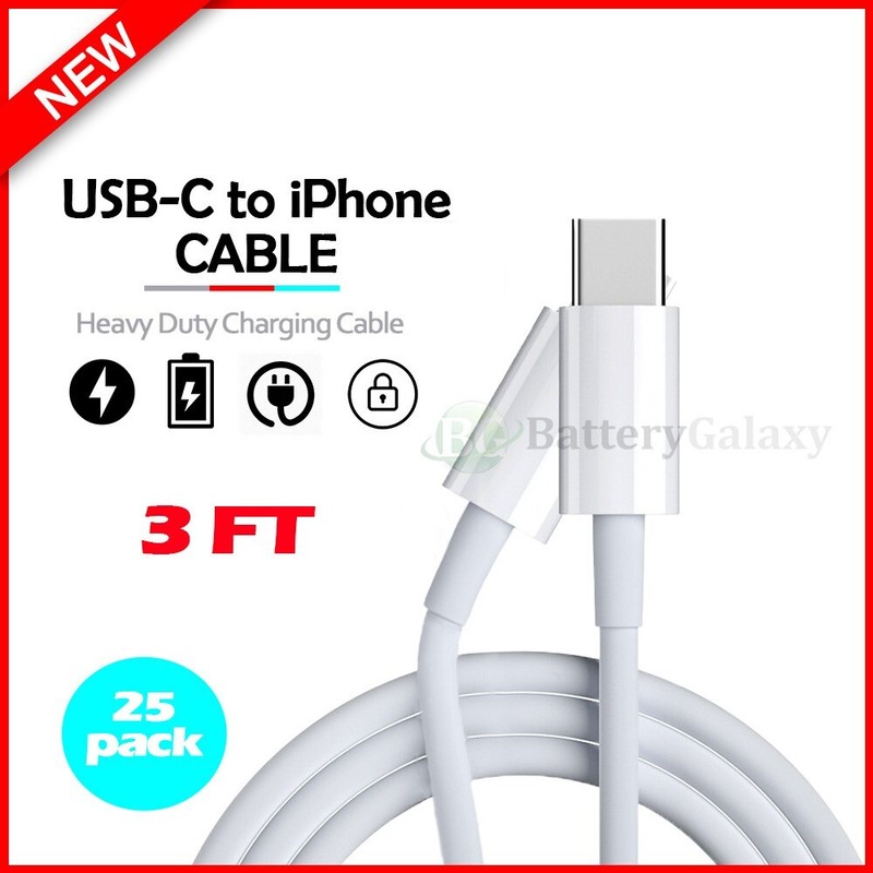 25X Fenzer USB-C Cable Charger Sync Cord for iPhone 5/5C/5S/6/6S/6 Plus/6S Plus