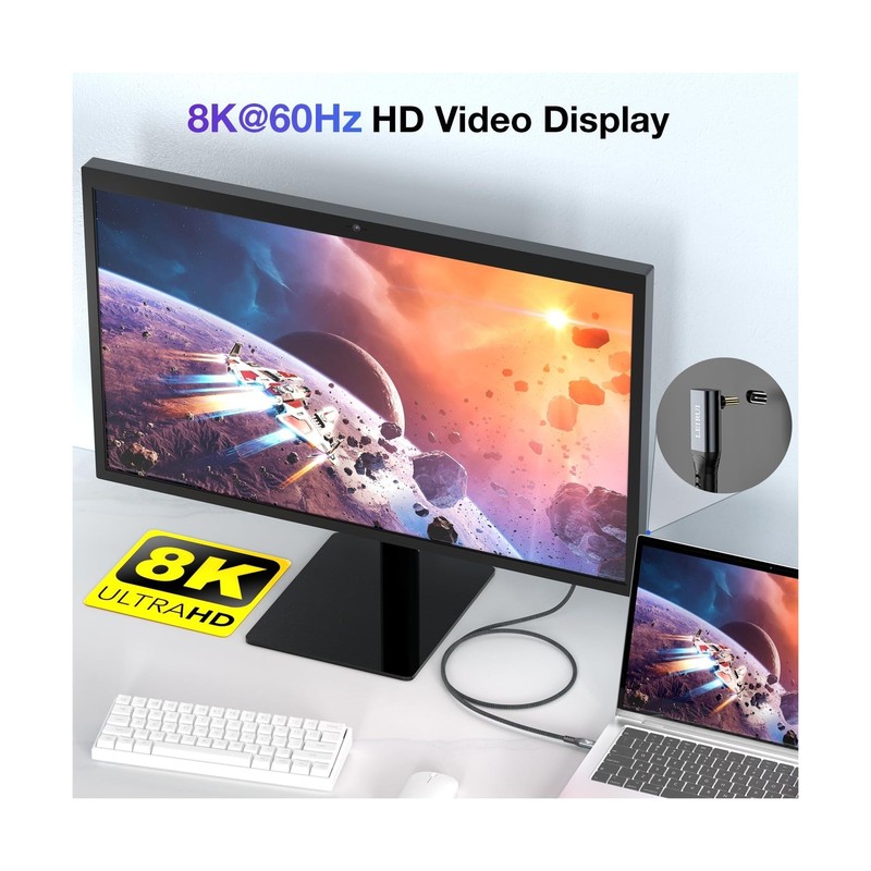 Certified USB4 Cable for Thunderbolt 4 Cable, 40Gbps Down Angle... Fast USA SHIP gallery