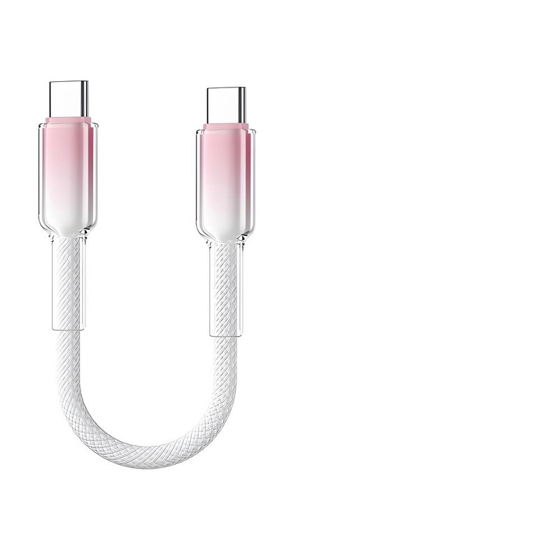Short Charger Cable USB-C to USB-C PD 120W Braided for Phone Heavy Duty 25cm