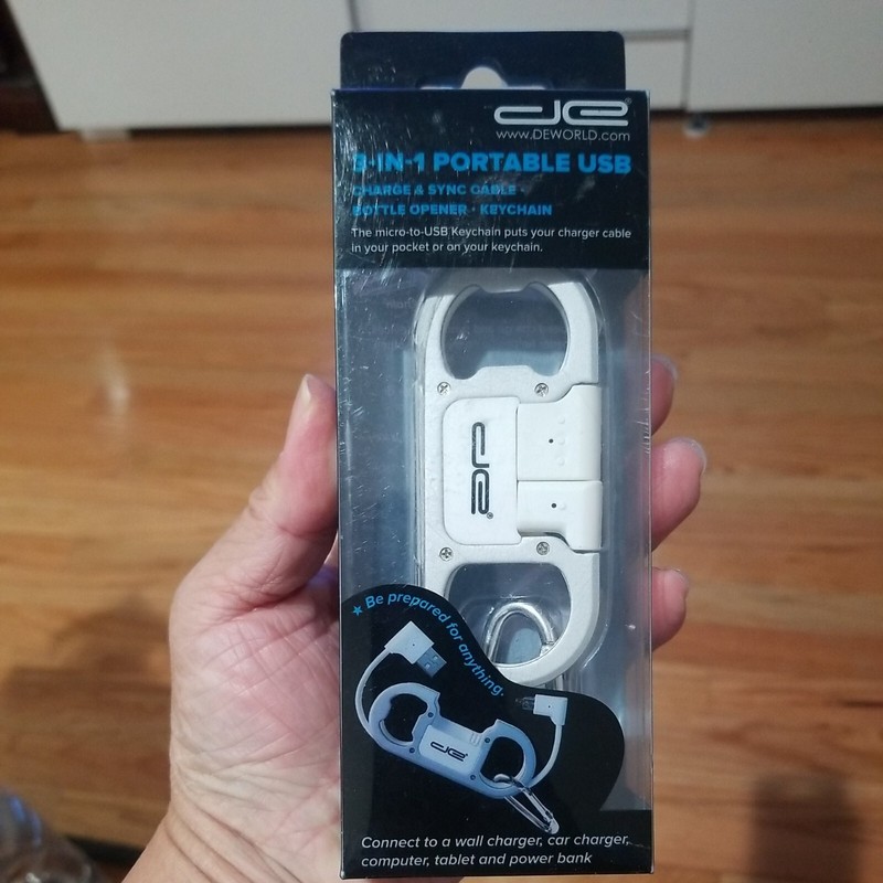 Digital Energy Micro USB Cable Bottle Opener charge and sync 