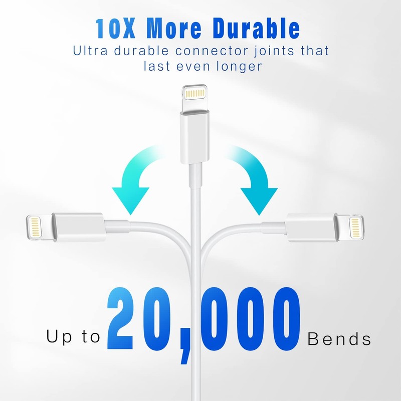 iPhone Charger(3/3/6/6/10FT) 5Pack MFi Certified Lightning Cable Fast Charging C gallery
