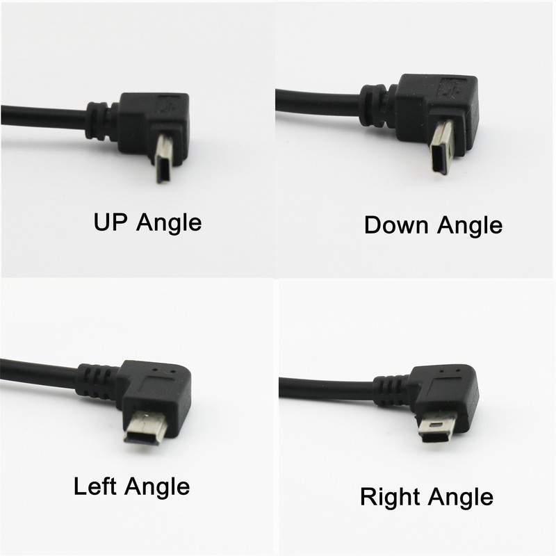 Mini USB 5 Pin Male Right Angle to USB-C 3.1 Type C Female Charging Data Cable gallery