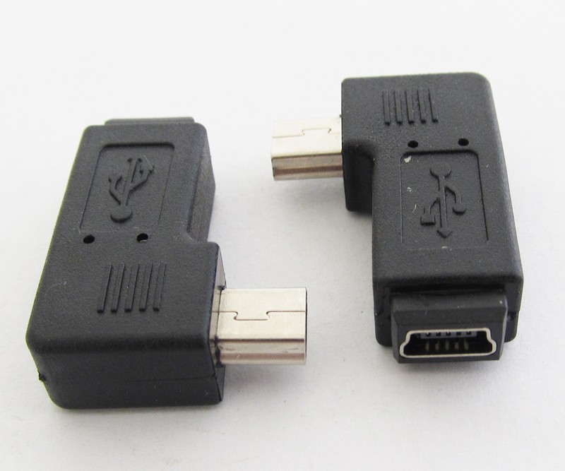 Mini 5pin USB Male To Female Right Angle 90 degree USB Adapter Connector 1pc gallery