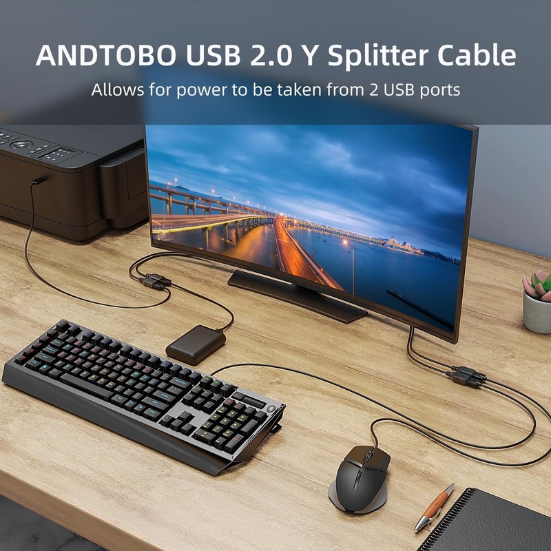 USB 1 to 3 Splitter, USB 2.0 A Male to 3 USB Female Jack Y Splitter Hub Power... gallery