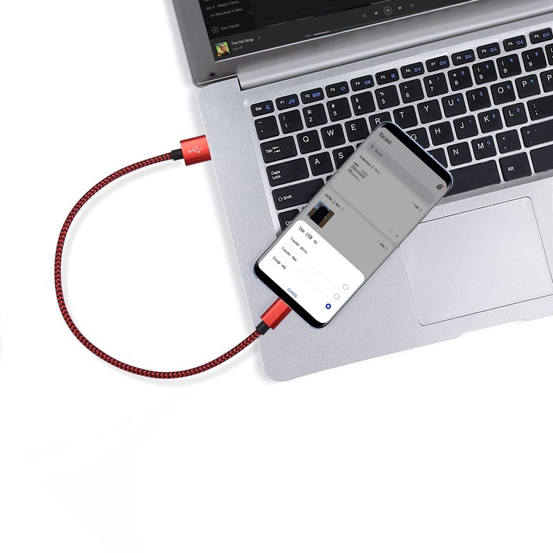 5 PCS Short Micro USB Cable 1 Ft Braided Android Charging Data Cord Bulk gallery