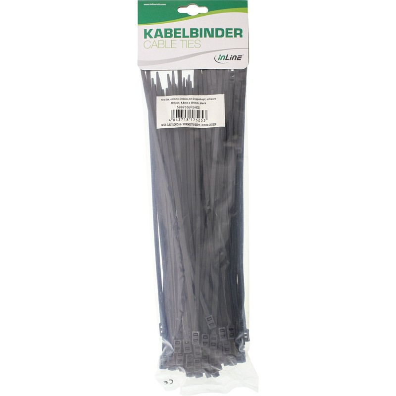 InLine Double Head Cable Ties 300x4.8mm 100pcs Length 59976S gallery