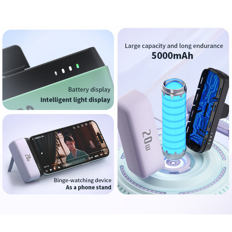 5000mAh Portable Power Bank 20W Mini Battery Charger For iPhone 15 14 12 Android gallery
