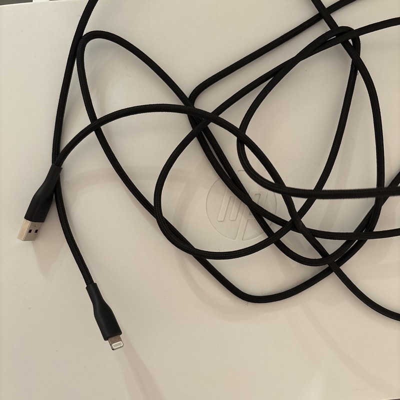 New Xtra 10 ft Braided Thick/Durable Cable USB to iPhone Rapid Charger Black