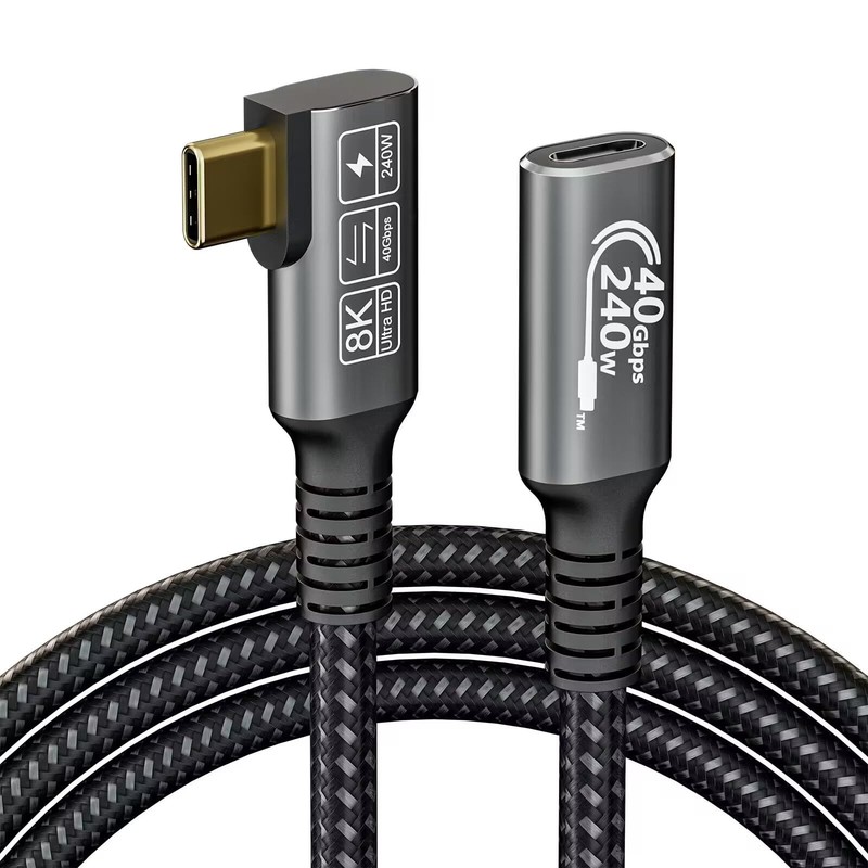 USB C 4 Extension Cable, with Thunderbolt 4 Cable, 240 W Charging, 40 Gbps Da…