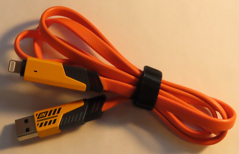 3FT 2-in-1 Charging Cable USB-A to USB-C & Apple Heavy Duty Orange Cord gallery