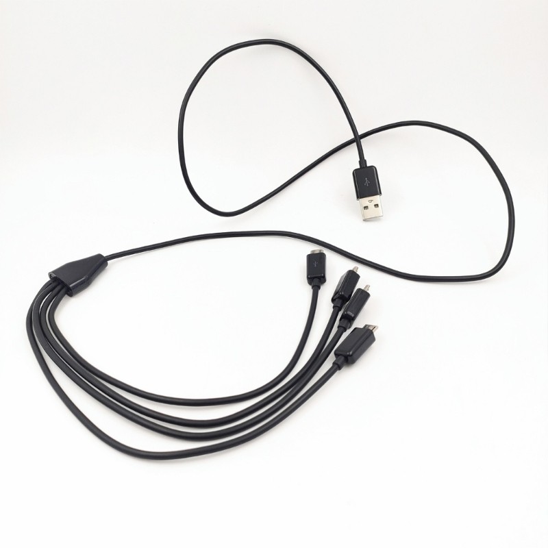 Flexibility 4 in 1 USB Male to Micro USB Male Universal Charger Cable gallery