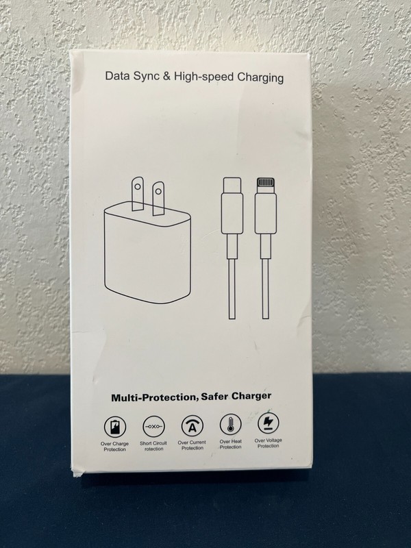 iPhone 5/6/7/8/X/XS/11/12/13/14 Wall Adapter Set w/ 3x Wall Blocks/3x Cables