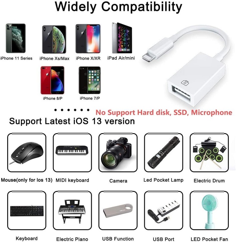 Male to USB Female Adapter OTG Data Sync Cable Compatible with Iphone1 USB 3.0 gallery