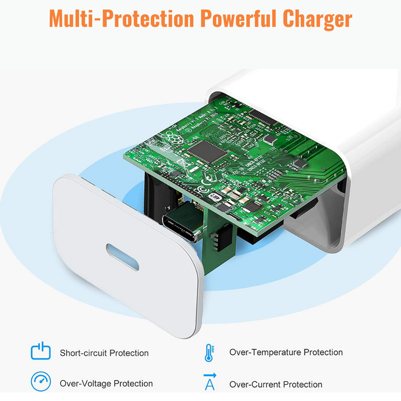 USB-C Fast Charger Block 20W PD Power Adapter For iPhone 14 13 12 11 Pro Max 8 7 gallery