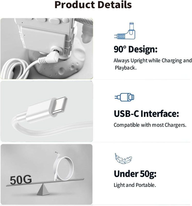 Toniebox USB C Replacement Charger 1M | Short Circuit Protection & Fast Charging gallery