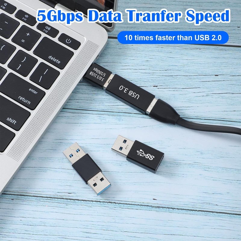 4 PCS Black USB 3.0 Adapters Kit High Speed Convert Extension Coupler gallery