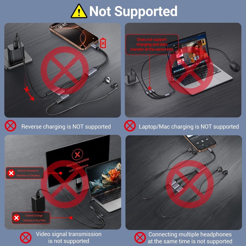 USB C Splitter 1 in 3 Out, USB Type C Splitter, USBC Male to Multi Type C Fem... gallery
