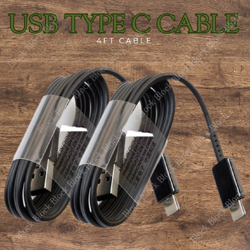 2 Pcs Lot Type C Charger 4FT Cable USB C Fast Charging Cord For Samsung Android