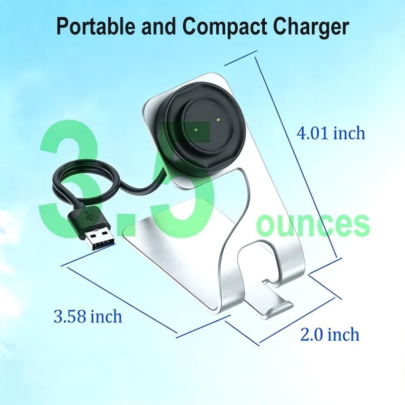 All-in-One Charger for Amazfit Active/GTR/Bip - Magnetic Dock with 4.92 Ft Cable gallery