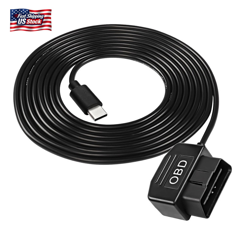 XMSJSIY OBD Power Cable for Dash Camera Type C OBD2 Power Cable Adapter Hardwire