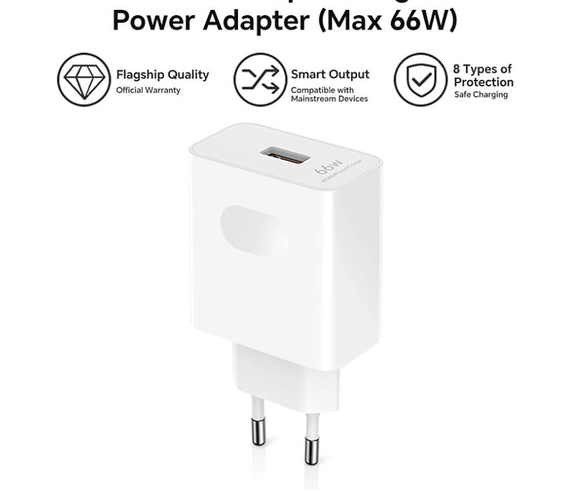Honor 66W SuperCharge EU Euro 2 Pin with Honor Cable Charger Lead