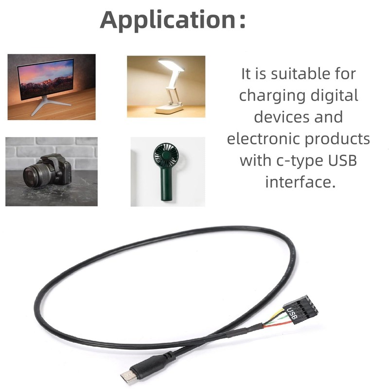 2 PCS USB 9Pin to Mini TypeC Data Cable Double Shielded Motherboard Graphics gallery