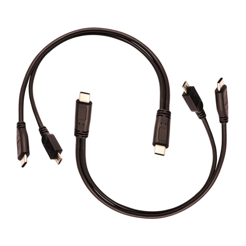 USB and Micro USB Splitter Charging Cable 2 in 1 to and Micro USB Charging Co...